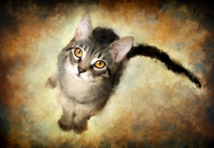 painting cat portrait