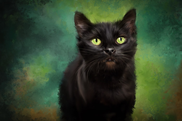 cat portrait painting