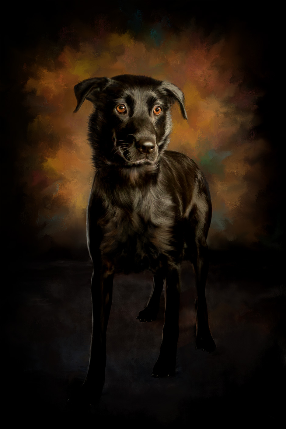 painted lab portrait