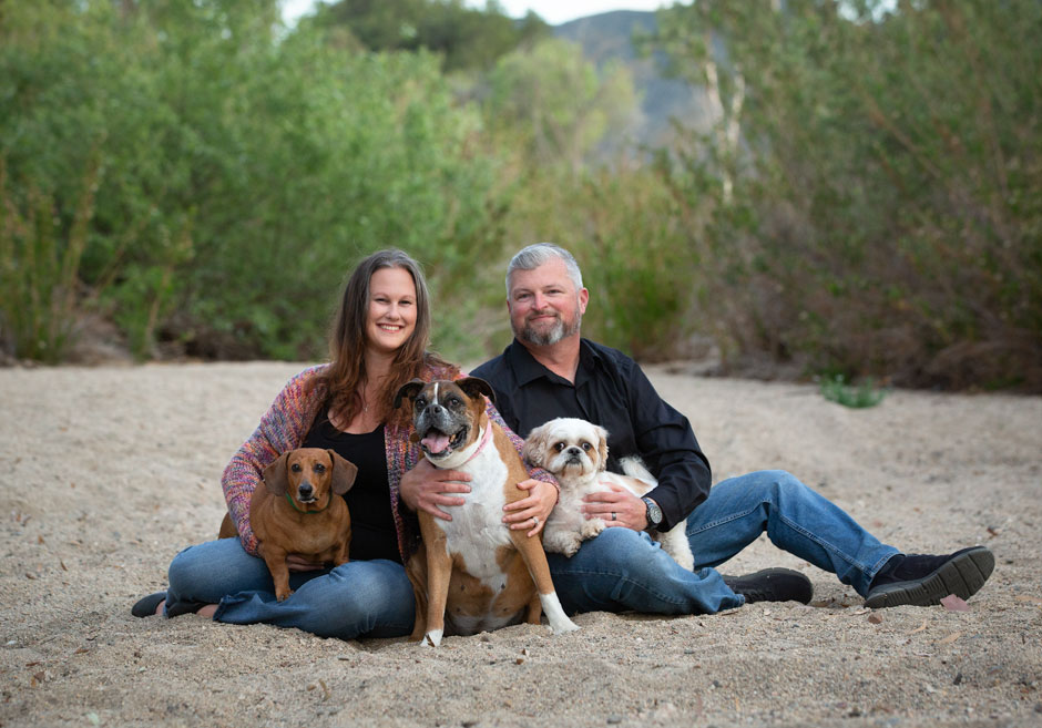 family and pets portrait